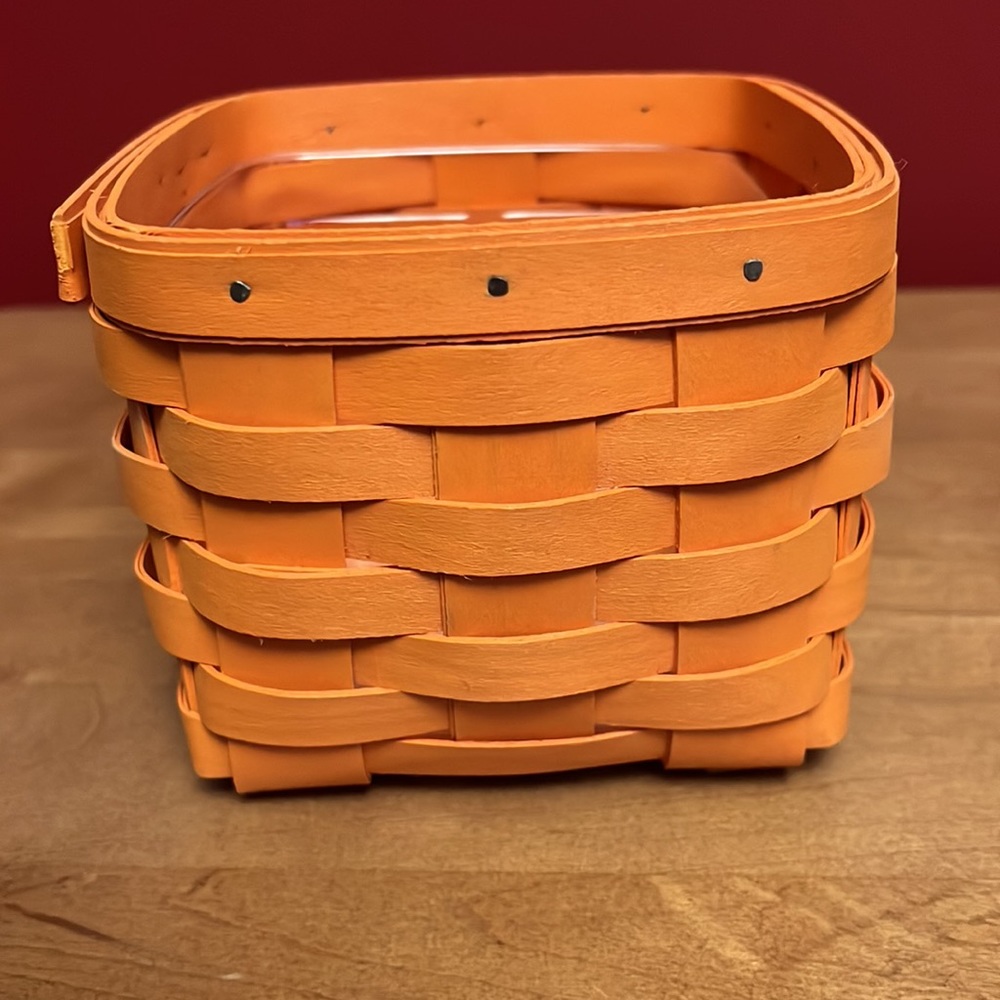 Longaberger Orange Summer Brights Teaspoon Basket - Picture 4 of 7